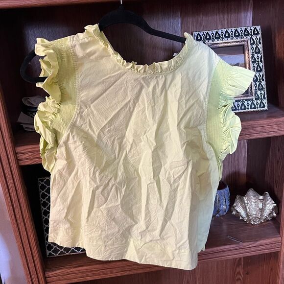 ENGLISH FACTORY MIXED MEDIA RUFFLE TOP - Picture 4 of 6